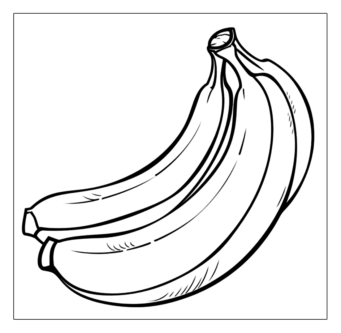 Einfache Banane Malvorlage