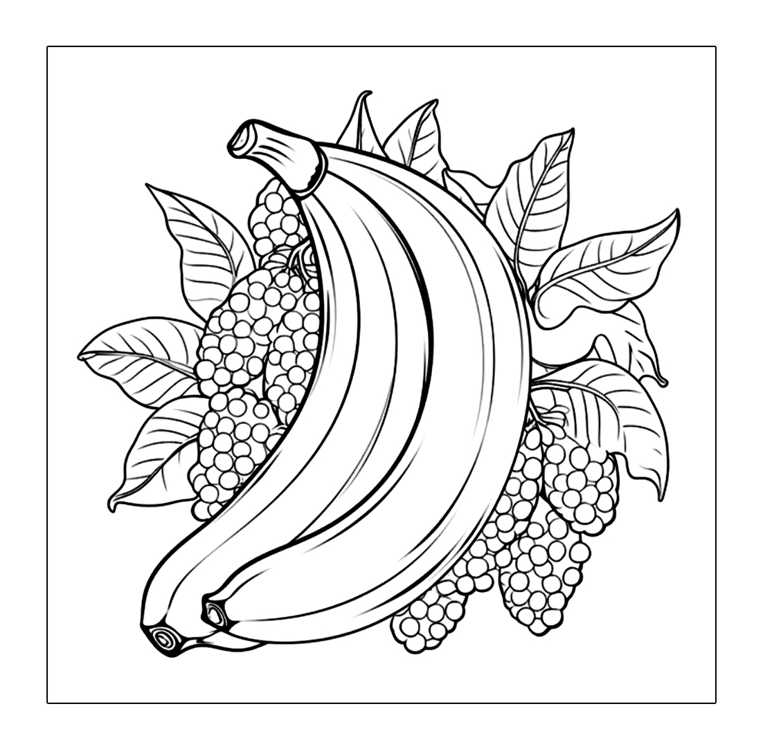Banane und Obstkorb