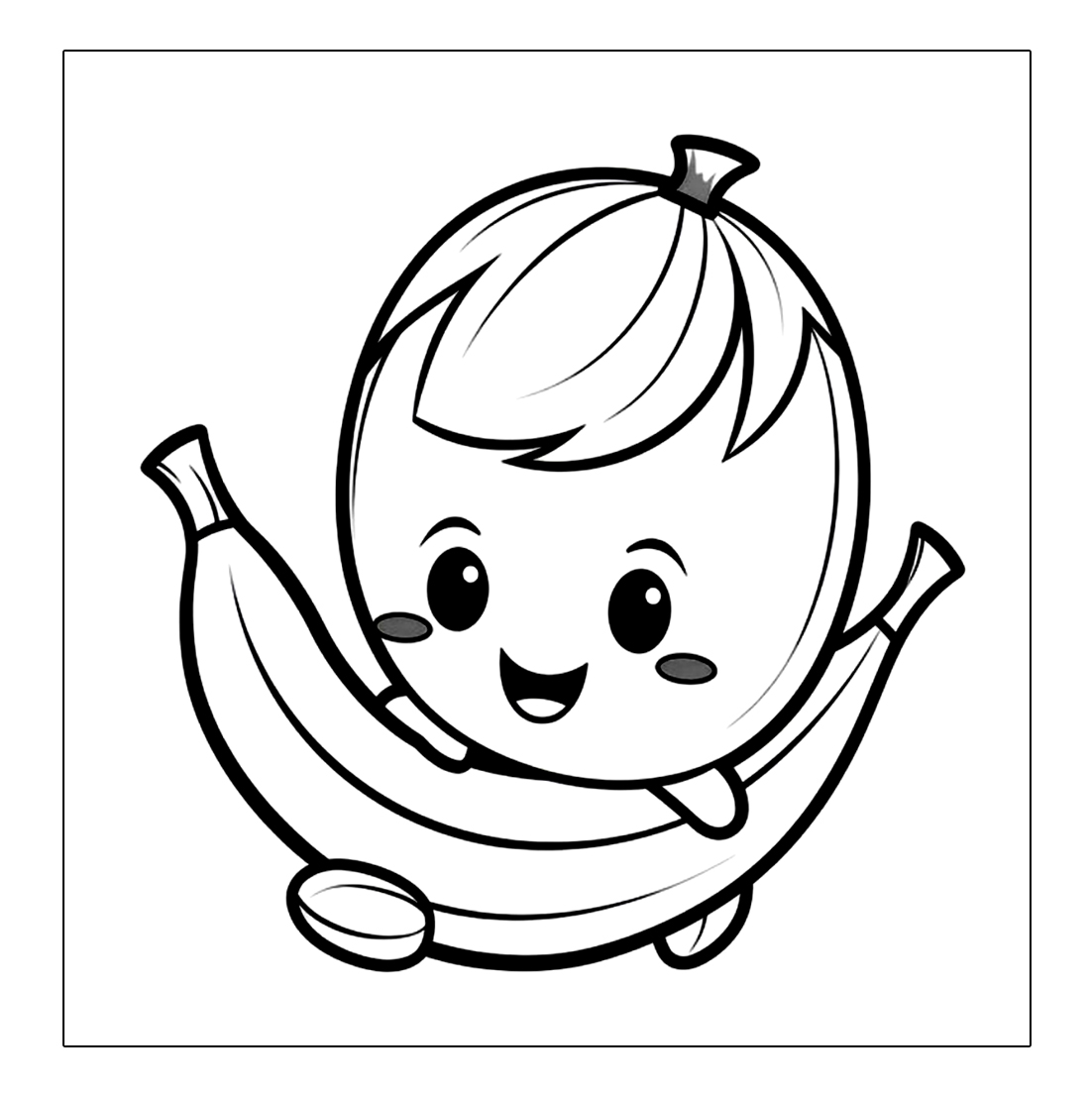 Der kleine Junge isst gerne Banane