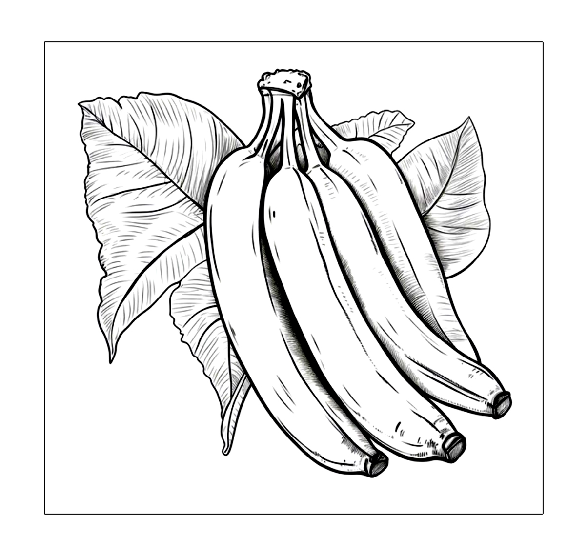 Banane zweig und Blätter