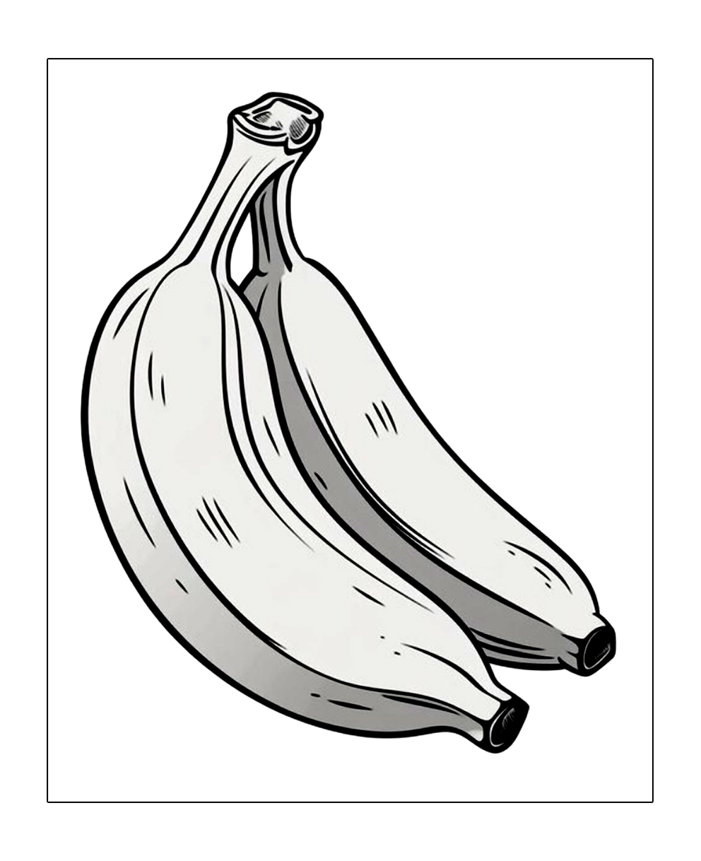 Ausmalbilder Banane zum Ausdrucken Kostenlos