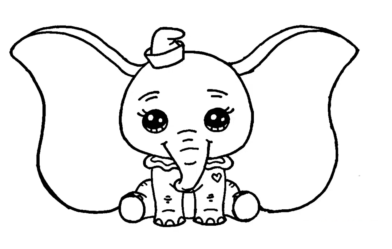 Ausmalbilder Dumbo zum Ausdrucken Kostenlos