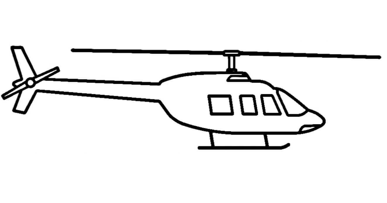 Ausmalbilder Hubschrauber zum Ausdrucken Kostenlos