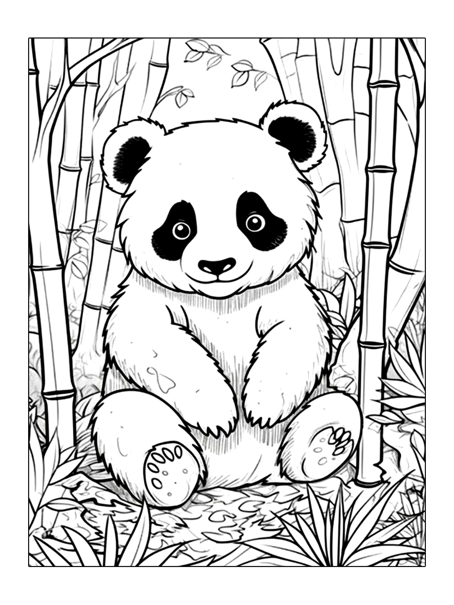 Baby panda spielt im Gras