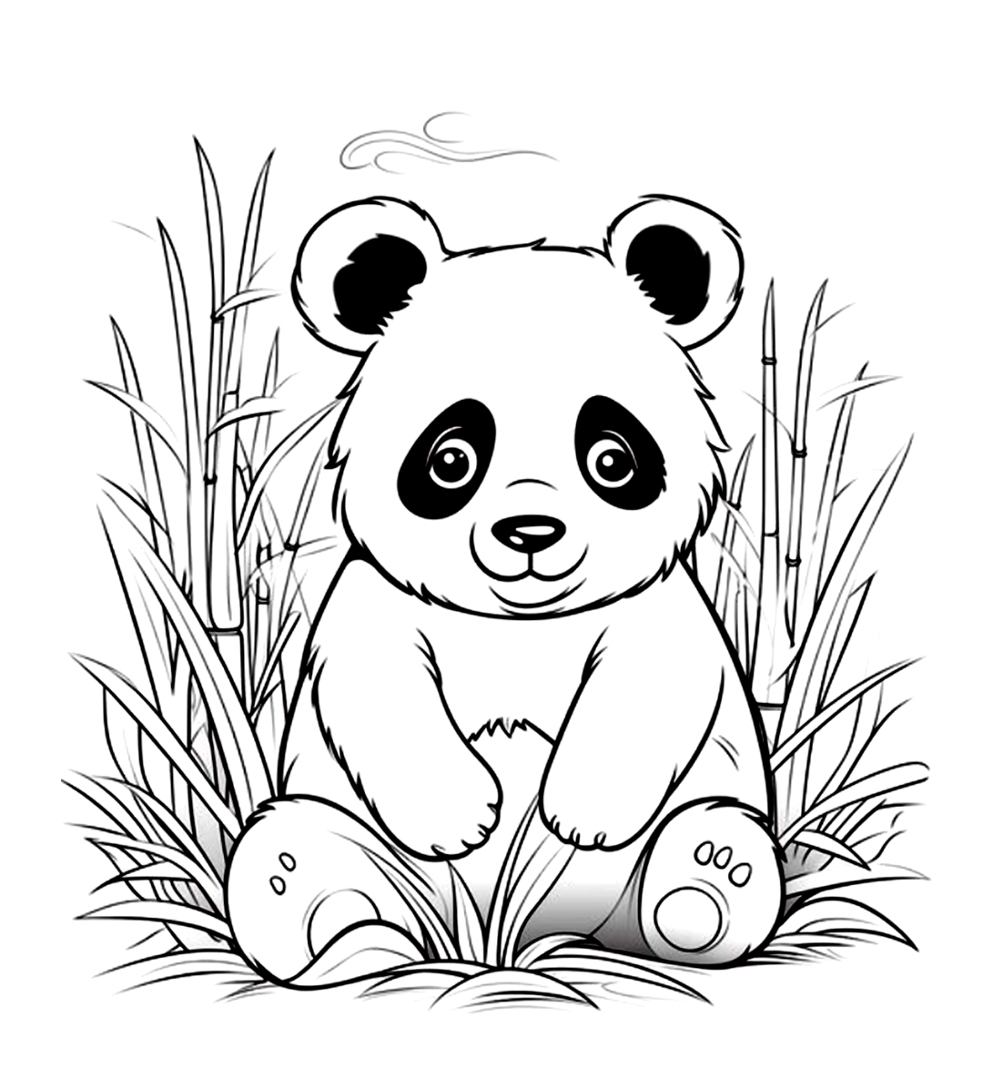 Süßes kleines Panda Malbuch