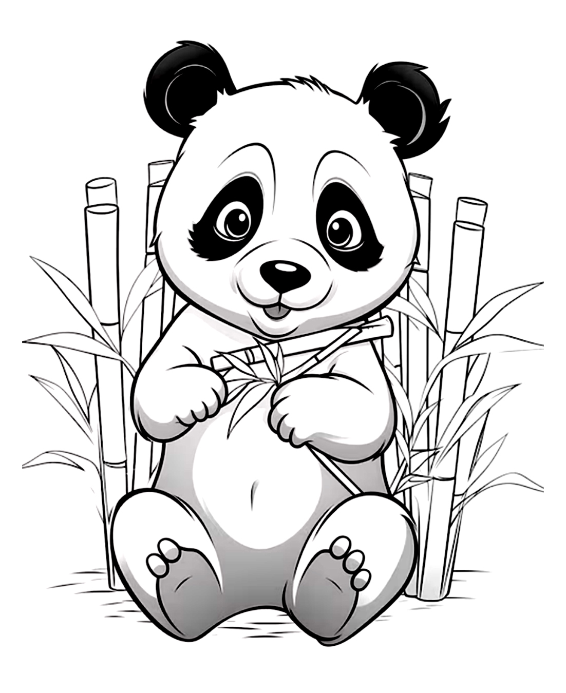 Ausmalbilder Panda für Kleinkinder