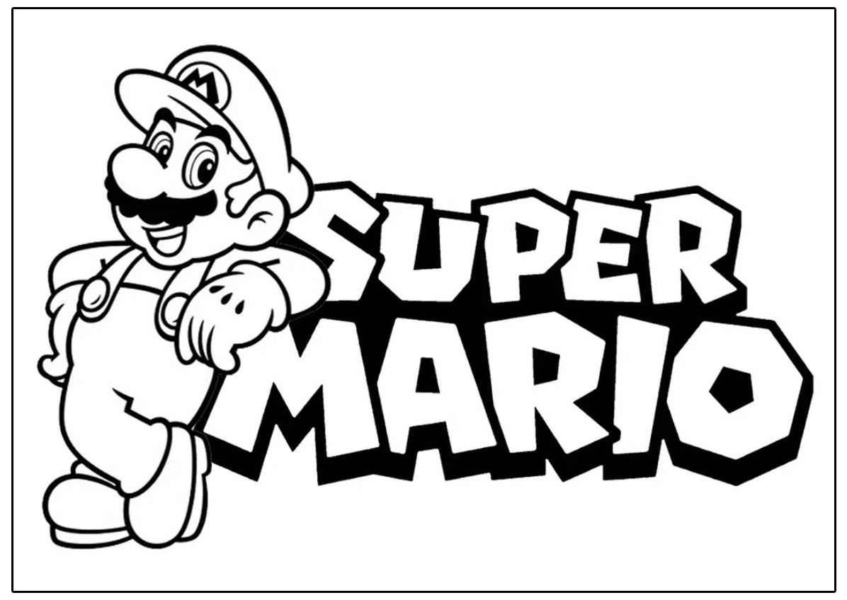 Schöne Super Mario Ausmalbilder zum Ausdrucken Kostenlos