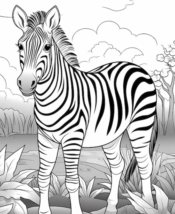 Zebra Malbuch für Kinder