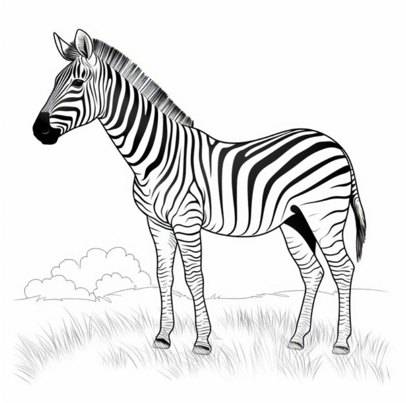 Zebra allein im Wald