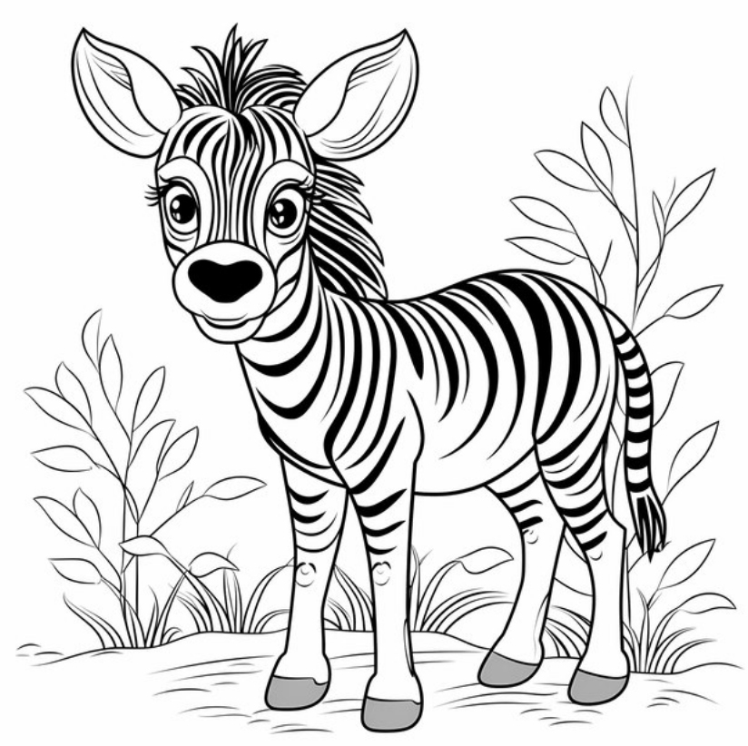 Zebra mit großer Nase