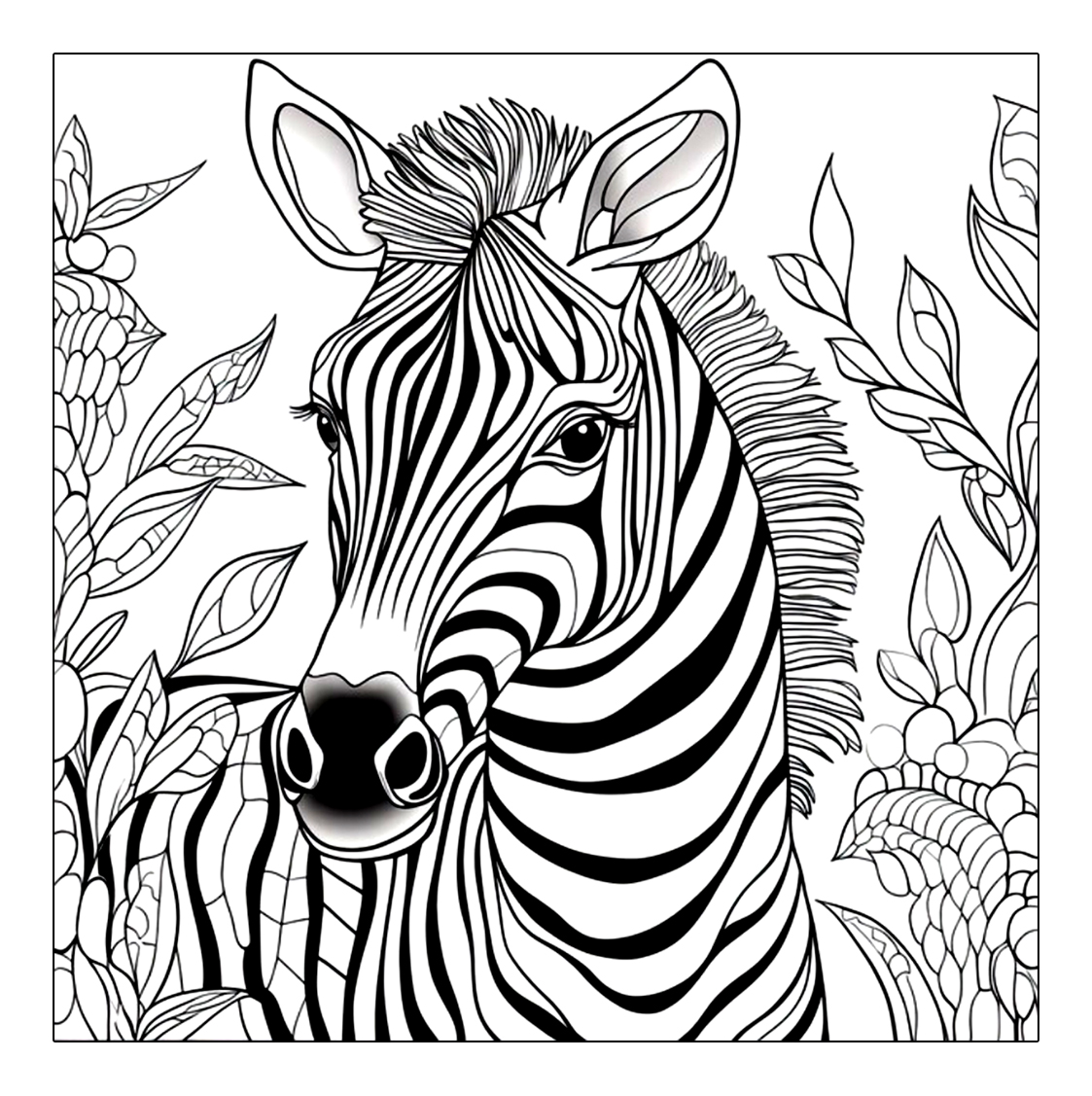 Ausmalbilder Zebra zum Ausdrucken Kostenlos