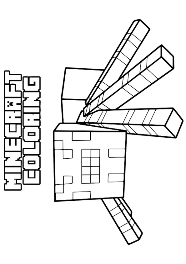Minecraft Spider Ausmalbilder