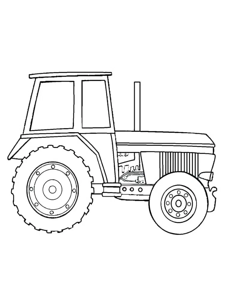 Traktor Bagger Ausmalbild