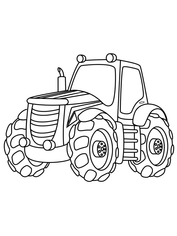 Einfach Traktor Ausmalbild
