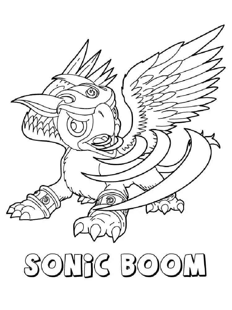 Skylander Sonic Boom Ausmalbild