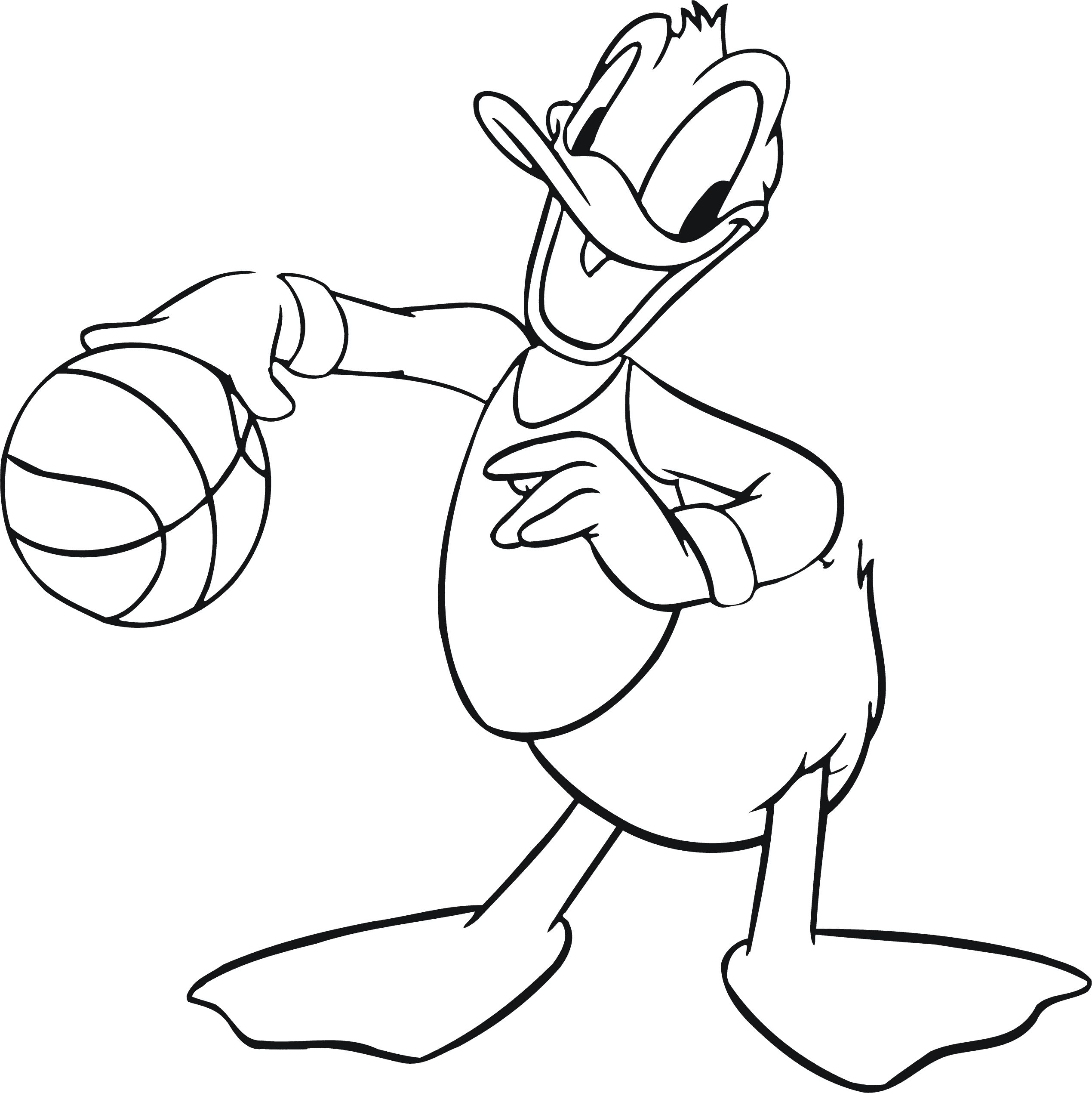 Basketball-Spieler Donald Duck Ausmalen