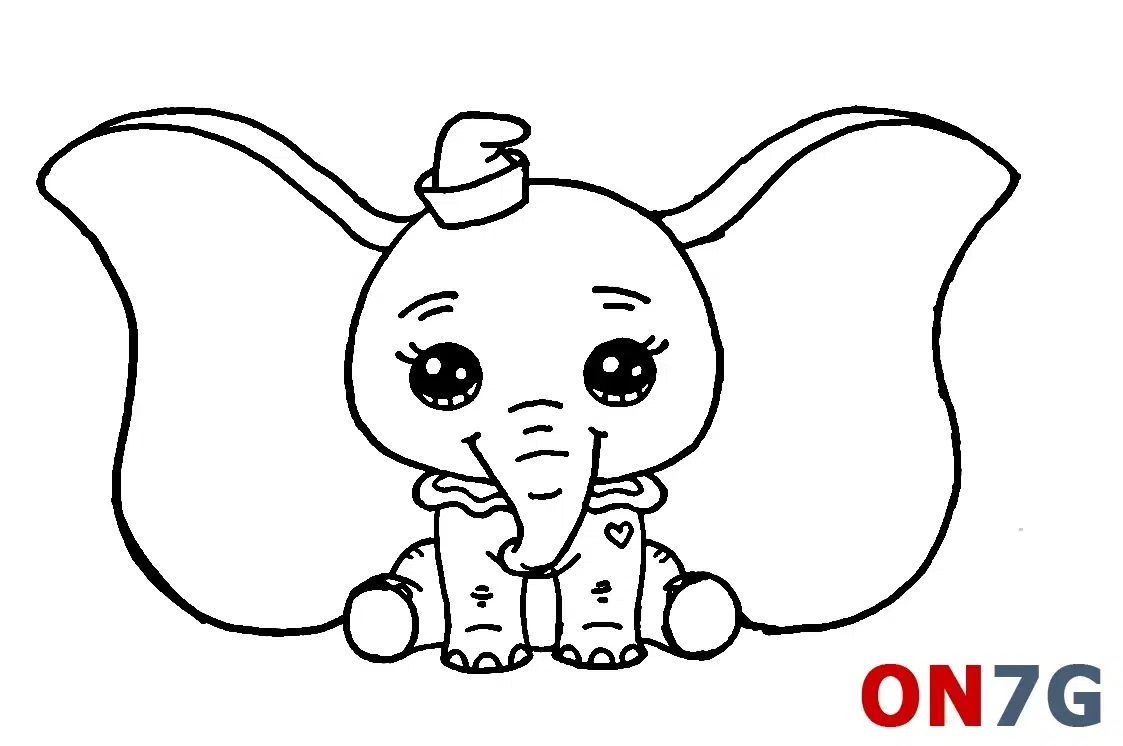 Ausmalbilder Dumbo zum Ausdrucken Kostenlos