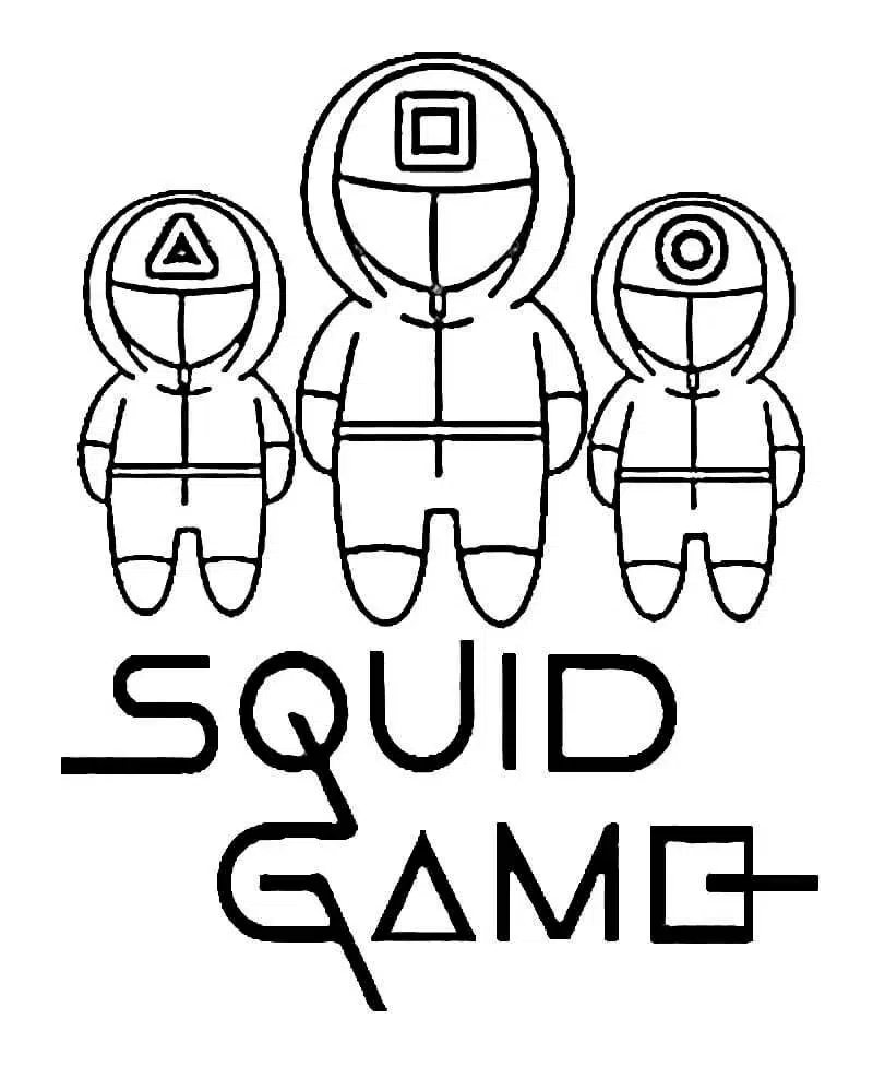 Squid Game Bilder zum Ausmalen