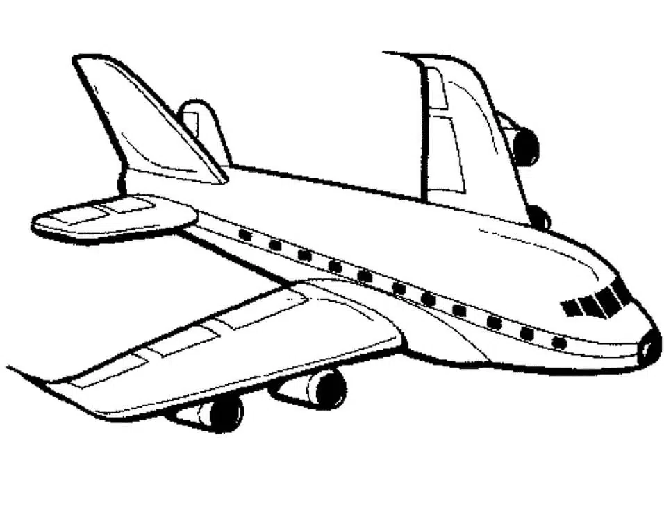 Flugzeug Ausmalbilder für Kinder