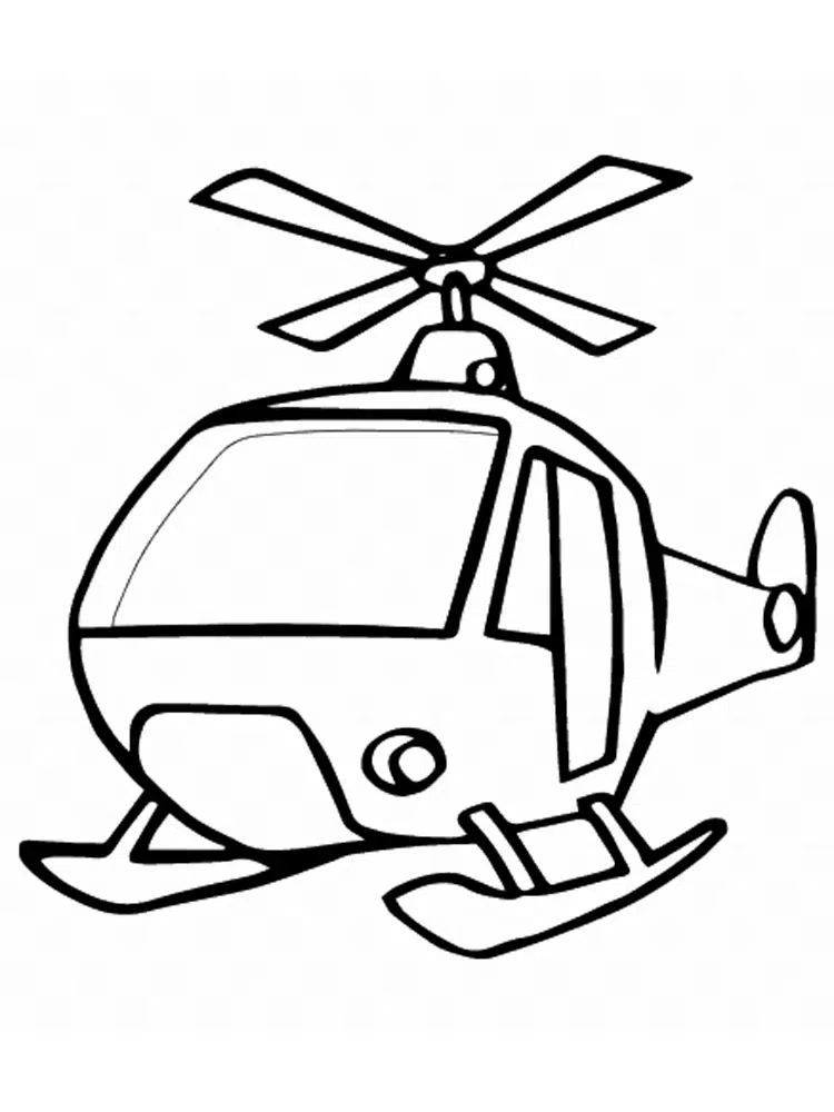 Hubschrauber Ausmalbilder für Kinder
