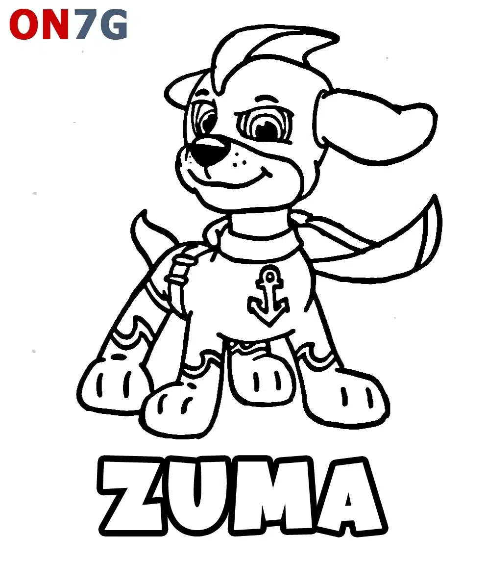 Paw Patrol Zuma Ausmalbild