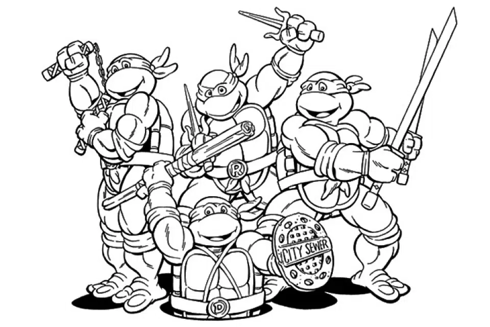 Ninja Turtles Malen für Kinder