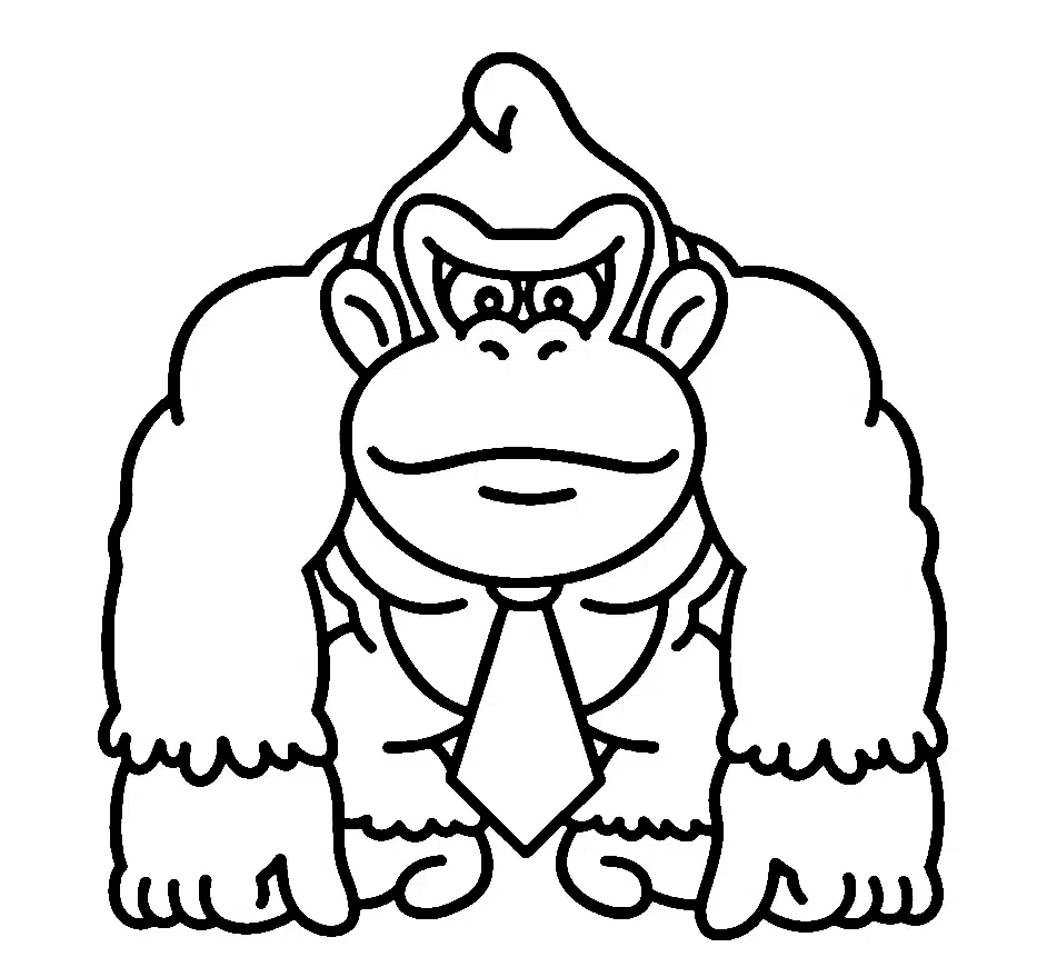 Donkey Kong Ausmalbilder zum Ausdrucken