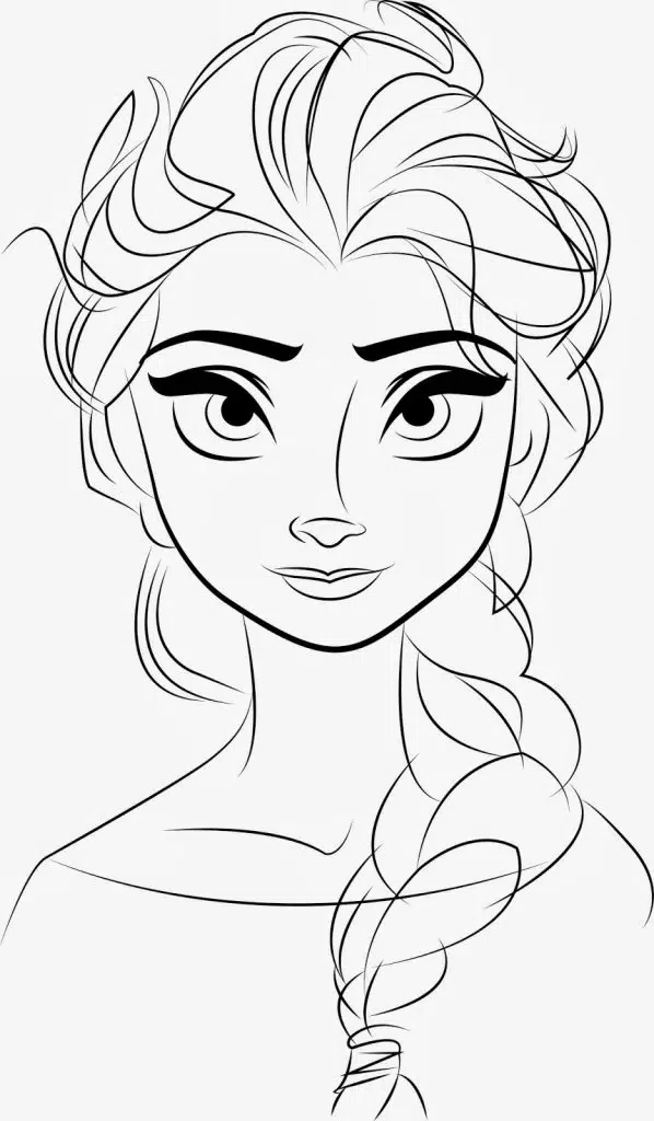 Elsa Gesicht Ausmalbild