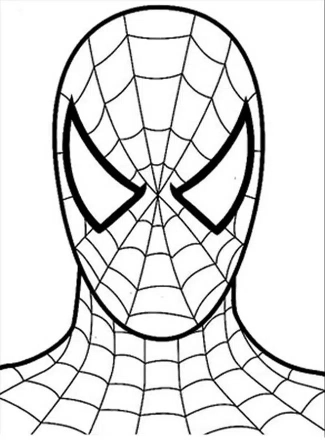 Spiderman Maske zum Ausmalen