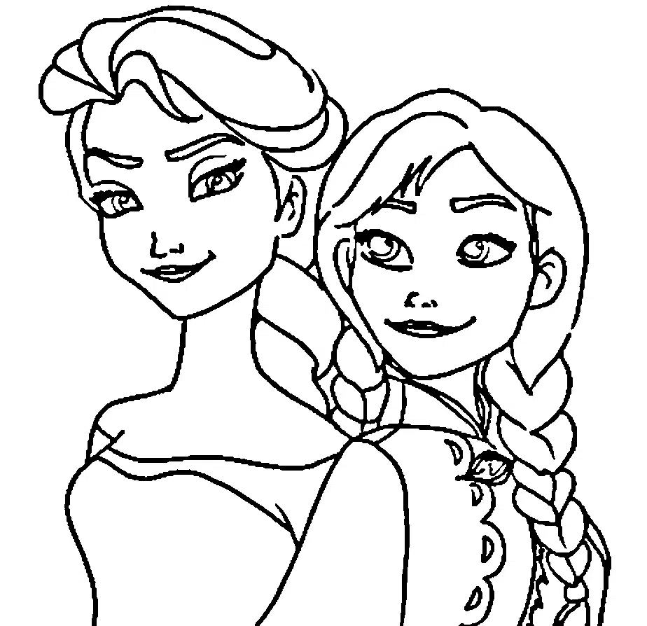 Anna und Elsa Disney Ausmalbilder