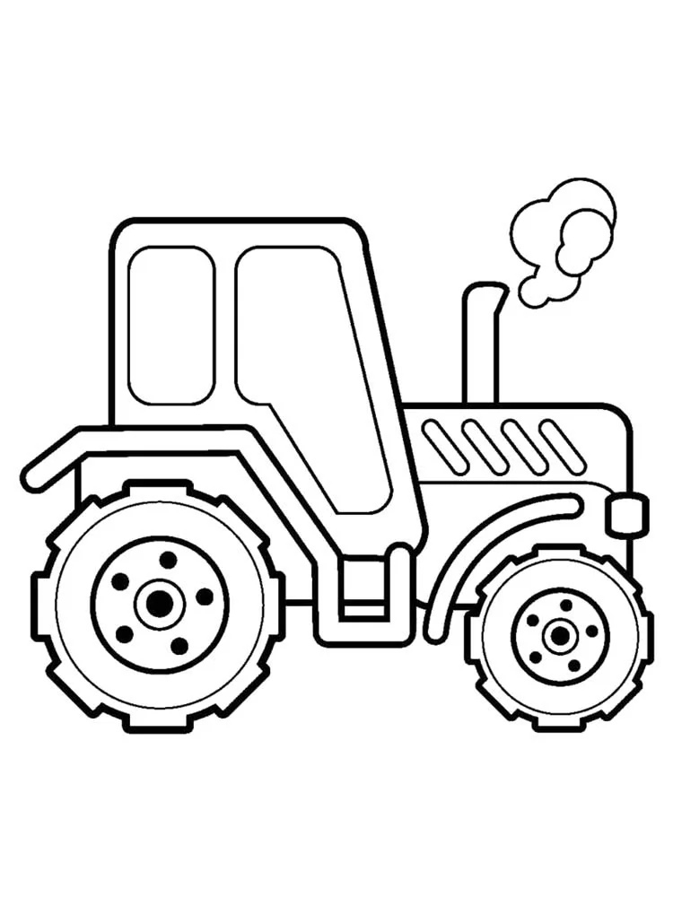Traktor mit Anhänger Ausmalbild