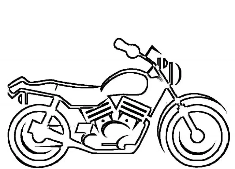 Motorrad Ausmalbilder Einfach