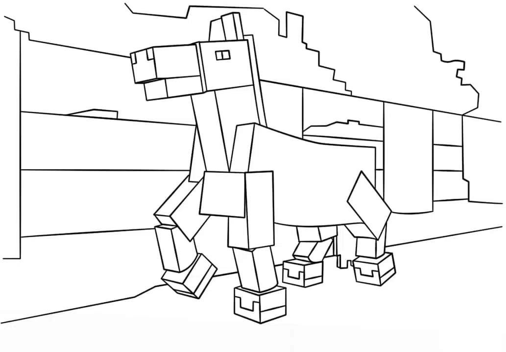 Minecraft Pferde Ausmalbild