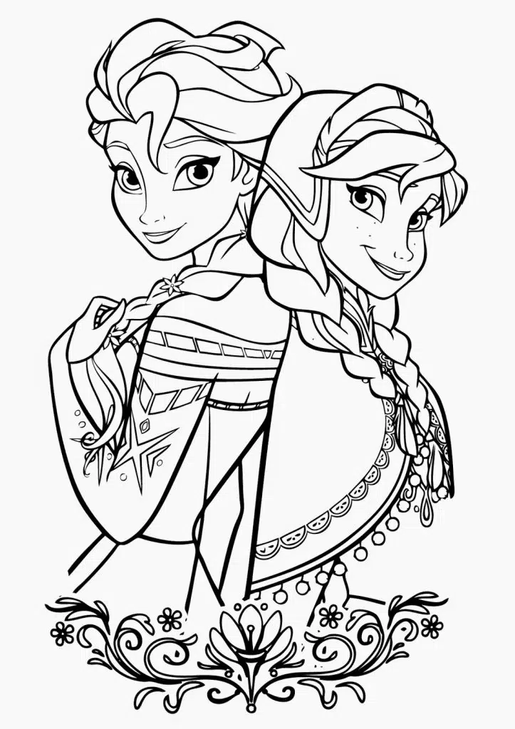 Anna und Elsa Bilder zum Ausmalen