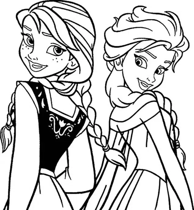 Anna und Elsa Ausmalbilder