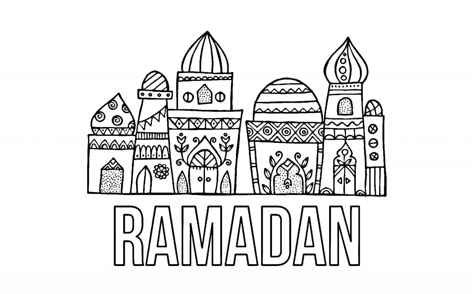 Ramadan Ausmalbilder zum Ausdrucken