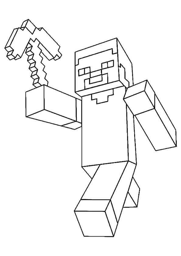 Minecraft Steve Ausmalbilder