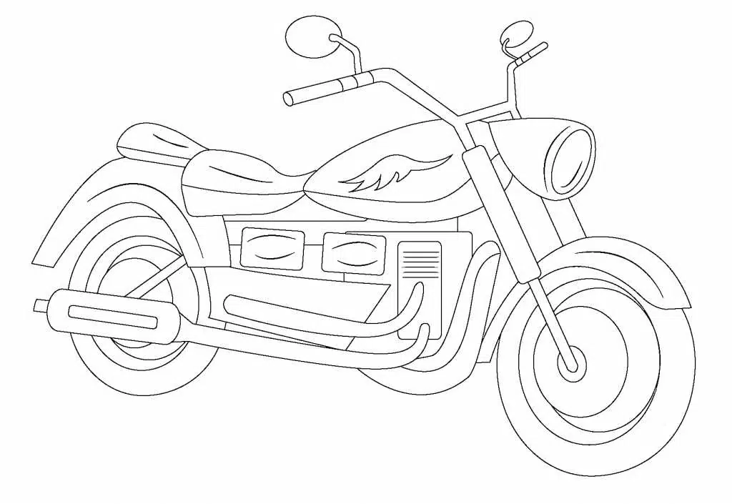 Malvorlage Motorrad Einfach