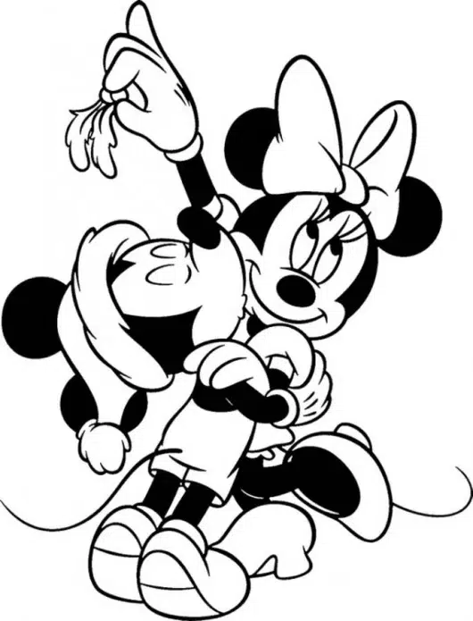 Mickey Mouse und Minnie Ausmalbild