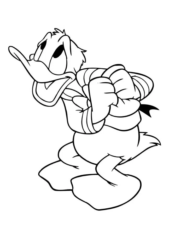 Traurig Donald Duck Ausmalbild