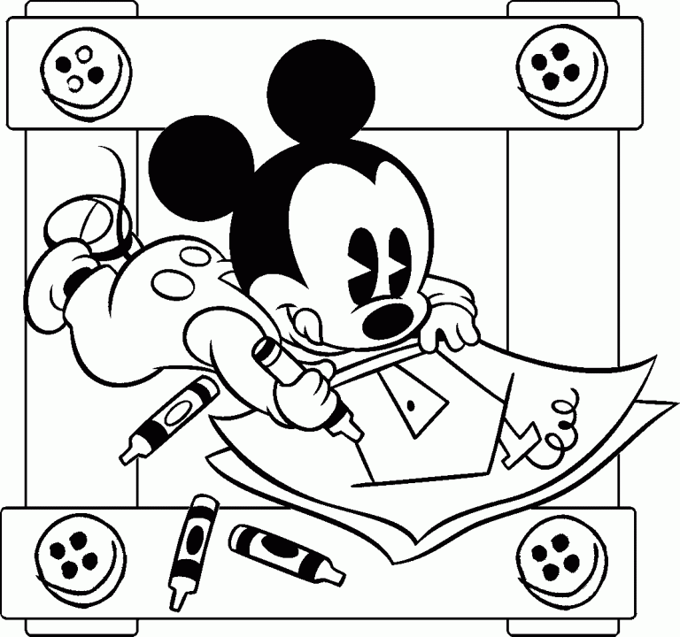 Baby Mickey Mouse Malvorlage