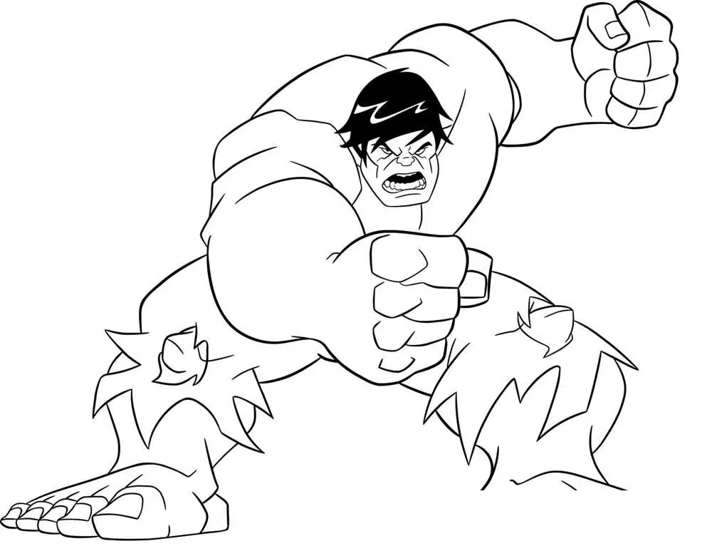Hulk Stark Ausmalbild