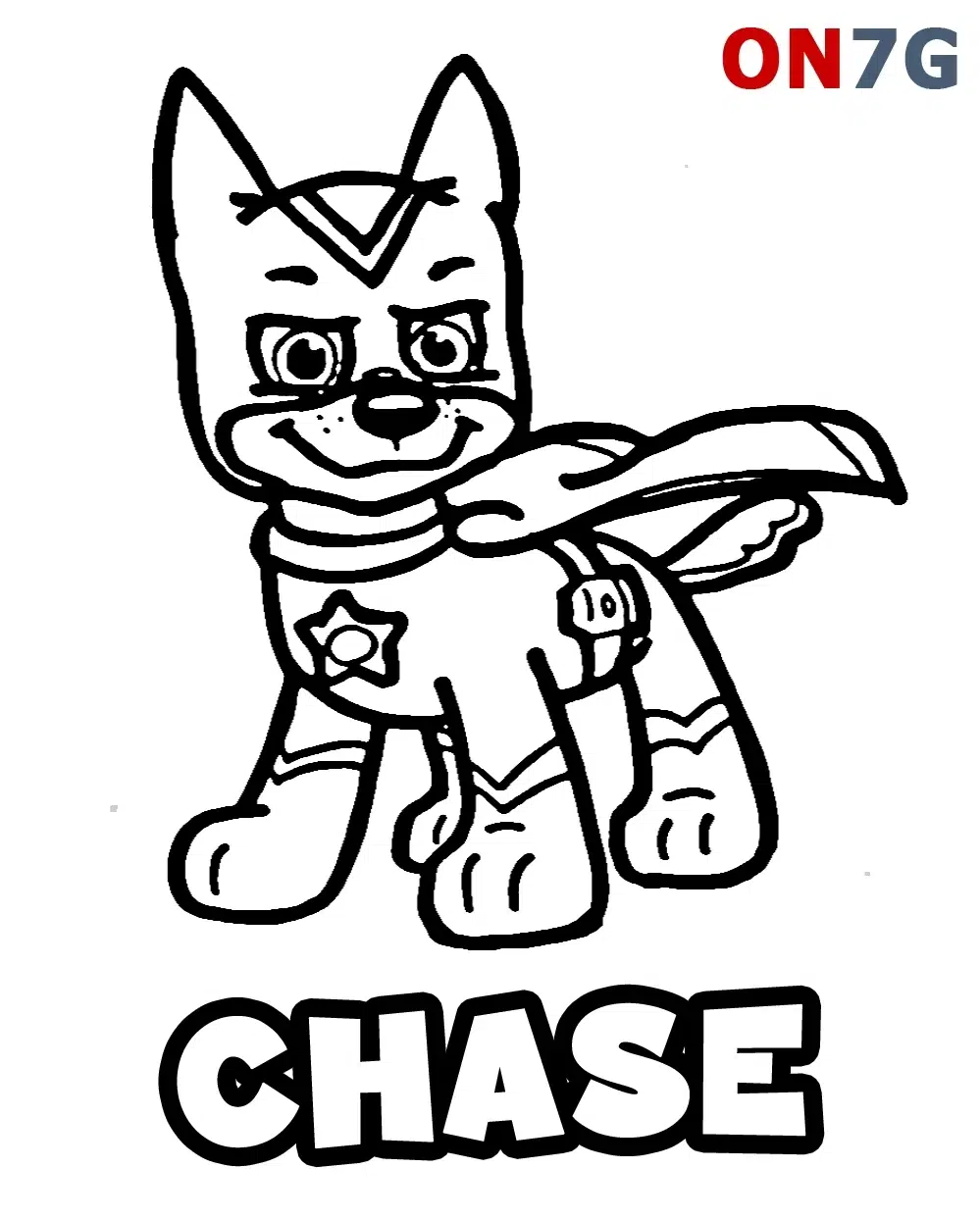 Paw Patrol Chase Ausmalbild