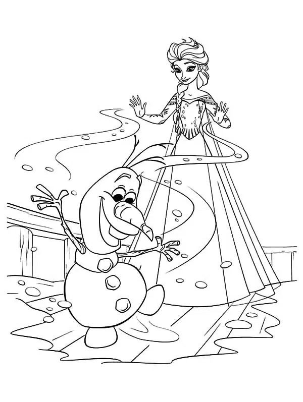 Elsa Frozen Ausmalbild