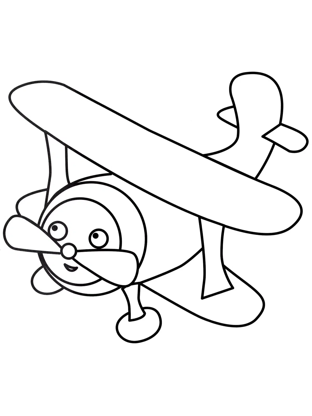 Ausmalbilder Flugzeug für Kleinkinder