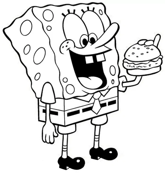 SpongeBob Burger Ausmalbild