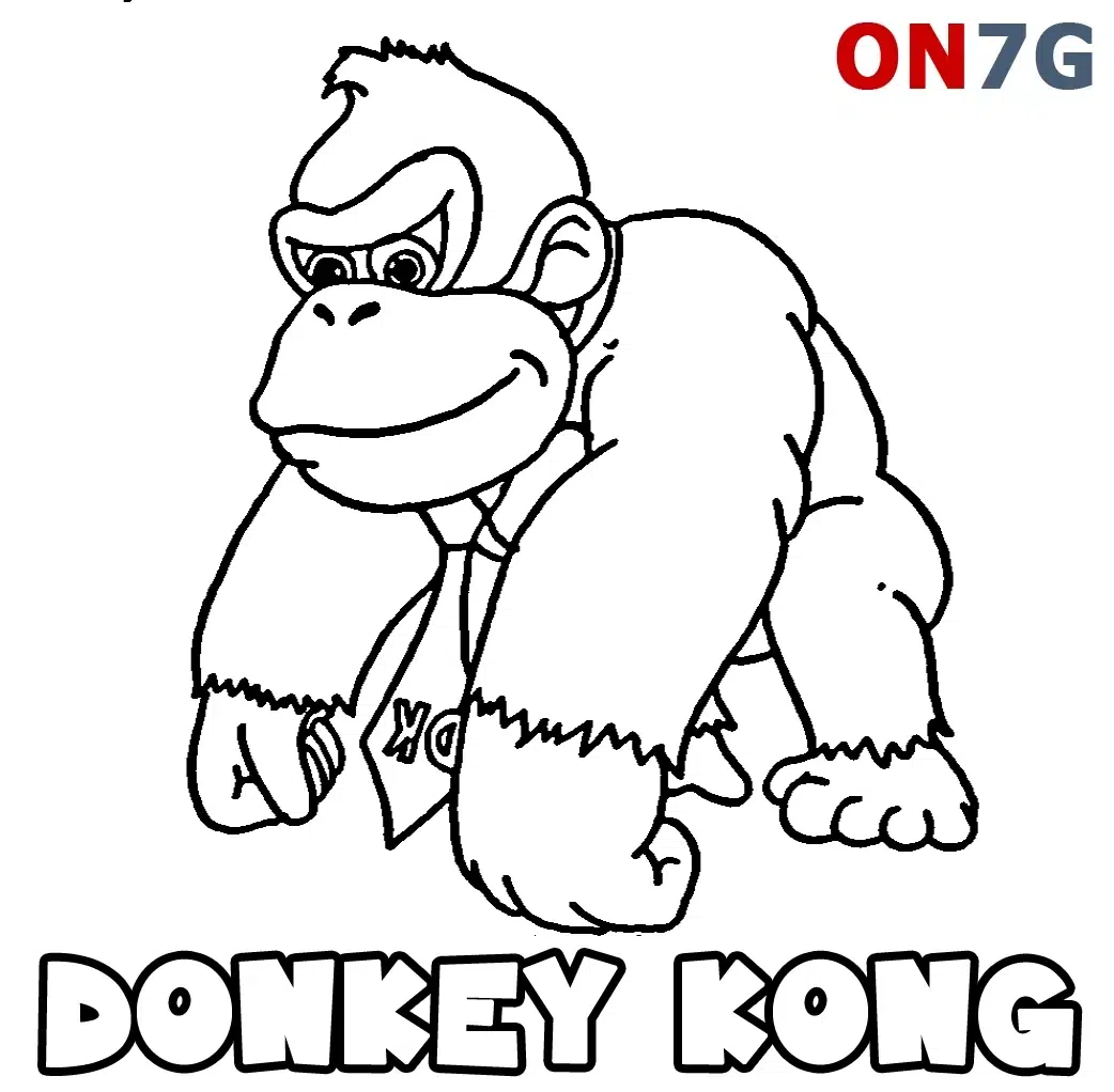 Ausmalbilder Donkey Kong zum Ausdrucken
