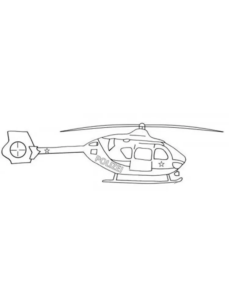 Hubschrauber Vorlage für Kinder