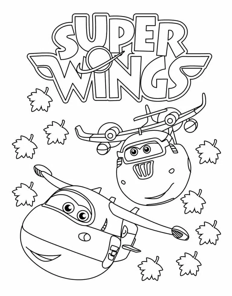 Super Wings Bilder zum Ausmalen
