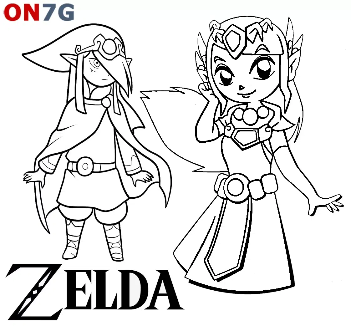 Ausmalbilder Zelda zum Ausdrucken Kostenlos